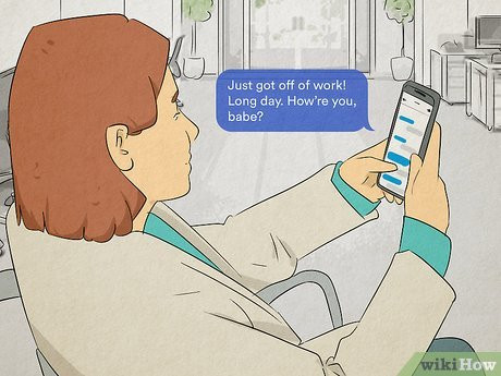 Reply to his messages and show him affection during tough times.