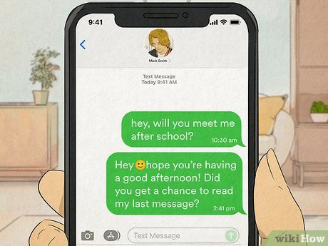 Sending too many texts in a row could seem overwhelming to read.